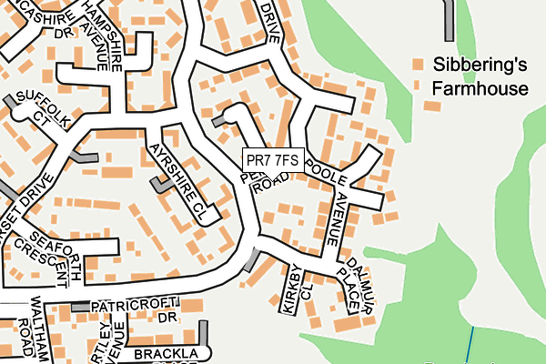 PR7 7FS map - OS OpenMap – Local (Ordnance Survey)