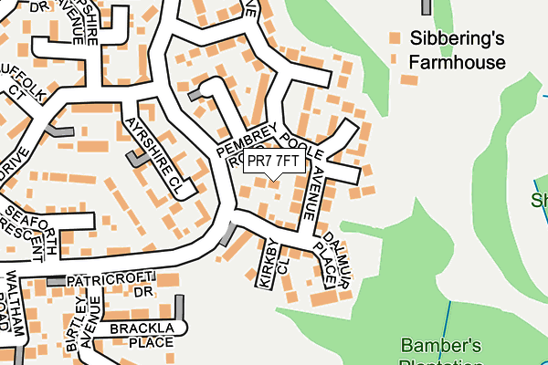 PR7 7FT map - OS OpenMap – Local (Ordnance Survey)