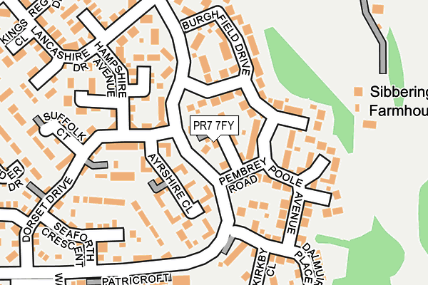 PR7 7FY map - OS OpenMap – Local (Ordnance Survey)