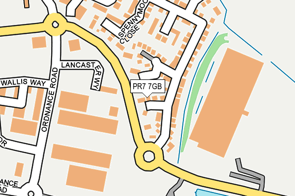 PR7 7GB map - OS OpenMap – Local (Ordnance Survey)