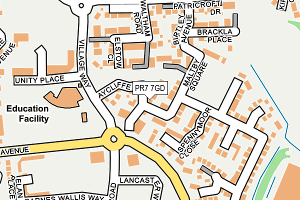 PR7 7GD map - OS OpenMap – Local (Ordnance Survey)