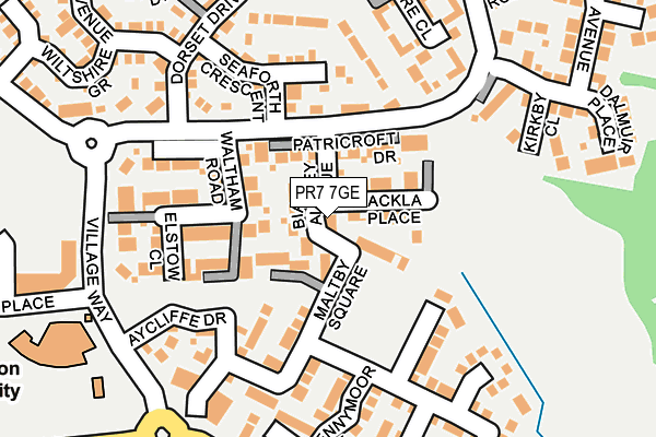 PR7 7GE map - OS OpenMap – Local (Ordnance Survey)