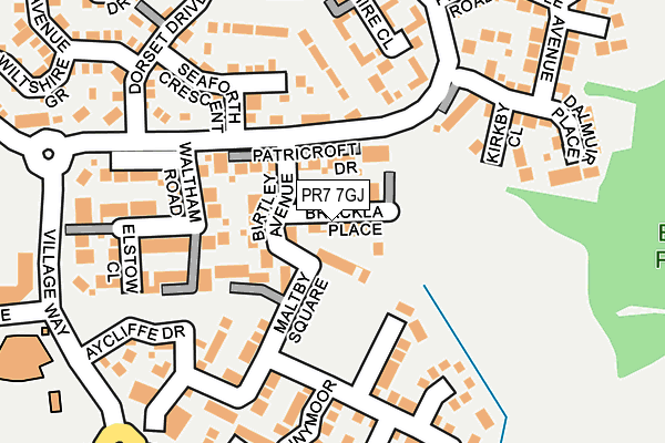 PR7 7GJ map - OS OpenMap – Local (Ordnance Survey)