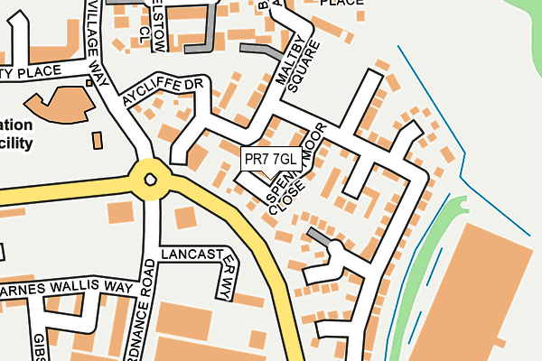 PR7 7GL map - OS OpenMap – Local (Ordnance Survey)