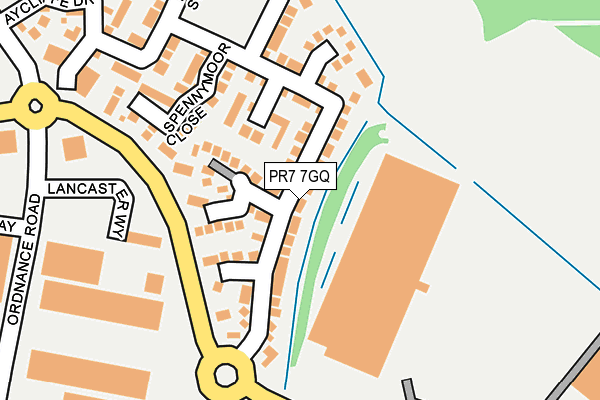 PR7 7GQ map - OS OpenMap – Local (Ordnance Survey)