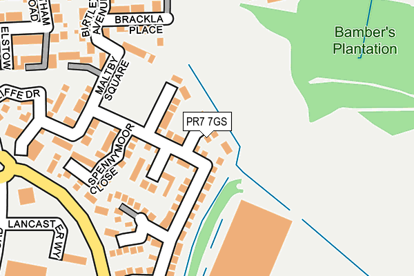 PR7 7GS map - OS OpenMap – Local (Ordnance Survey)