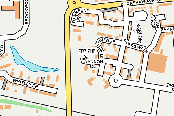PR7 7HF map - OS OpenMap – Local (Ordnance Survey)