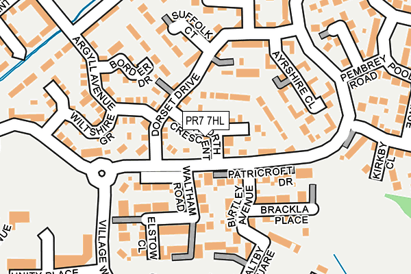 PR7 7HL map - OS OpenMap – Local (Ordnance Survey)