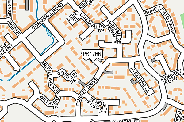 PR7 7HN map - OS OpenMap – Local (Ordnance Survey)
