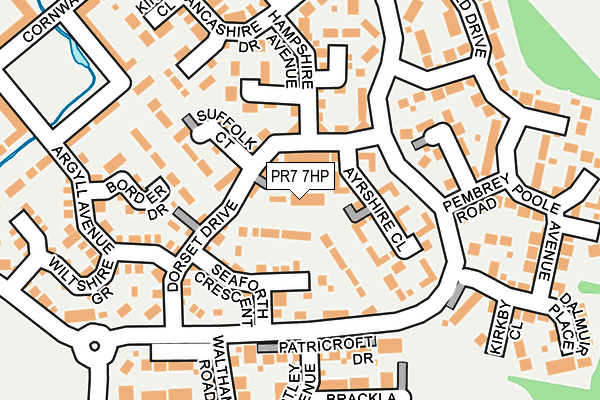 PR7 7HP map - OS OpenMap – Local (Ordnance Survey)