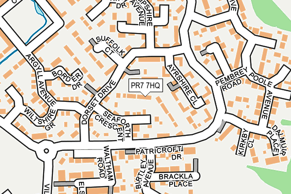 PR7 7HQ map - OS OpenMap – Local (Ordnance Survey)