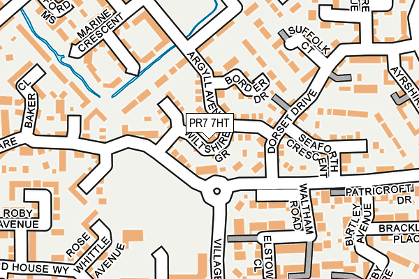 PR7 7HT map - OS OpenMap – Local (Ordnance Survey)