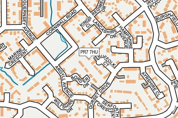 PR7 7HU map - OS OpenMap – Local (Ordnance Survey)