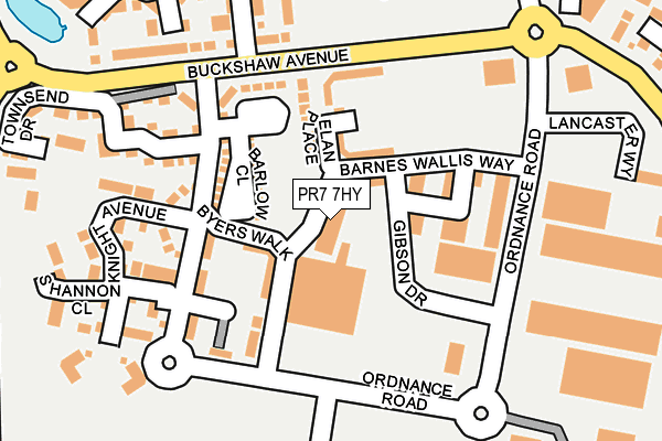 PR7 7HY map - OS OpenMap – Local (Ordnance Survey)