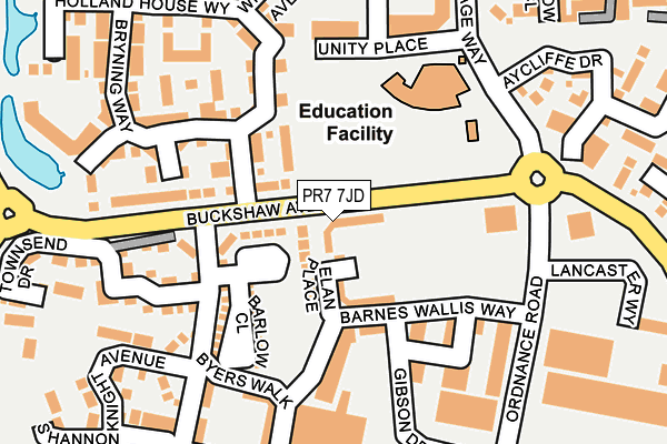 PR7 7JD map - OS OpenMap – Local (Ordnance Survey)