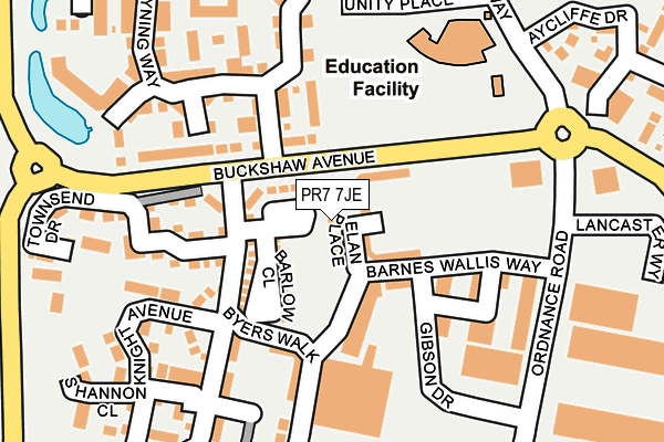 PR7 7JE map - OS OpenMap – Local (Ordnance Survey)