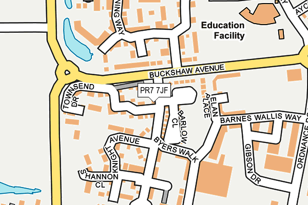PR7 7JF map - OS OpenMap – Local (Ordnance Survey)