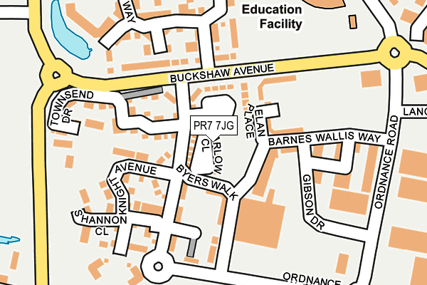 PR7 7JG map - OS OpenMap – Local (Ordnance Survey)