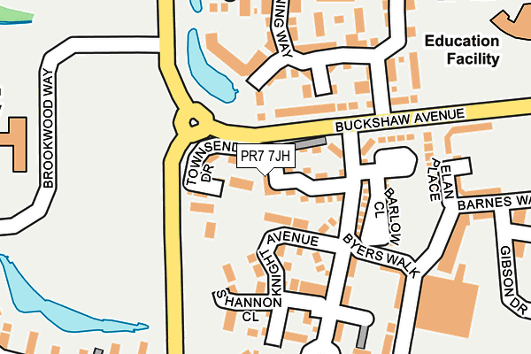 PR7 7JH map - OS OpenMap – Local (Ordnance Survey)