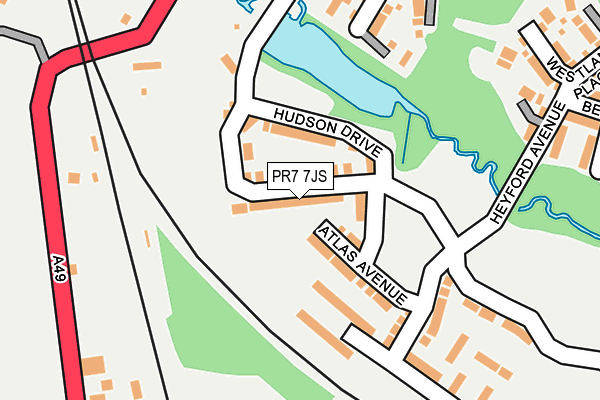 PR7 7JS map - OS OpenMap – Local (Ordnance Survey)