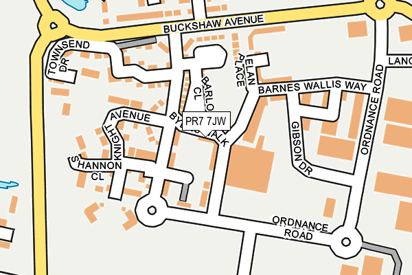 PR7 7JW map - OS OpenMap – Local (Ordnance Survey)