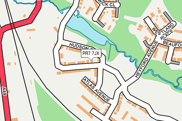 PR7 7JX map - OS OpenMap – Local (Ordnance Survey)