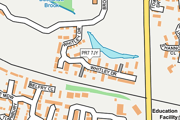 PR7 7JY map - OS OpenMap – Local (Ordnance Survey)