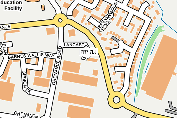 PR7 7LJ map - OS OpenMap – Local (Ordnance Survey)