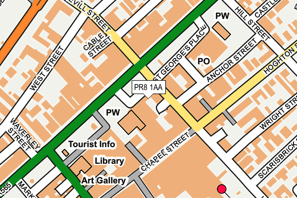 PR8 1AA map - OS OpenMap – Local (Ordnance Survey)