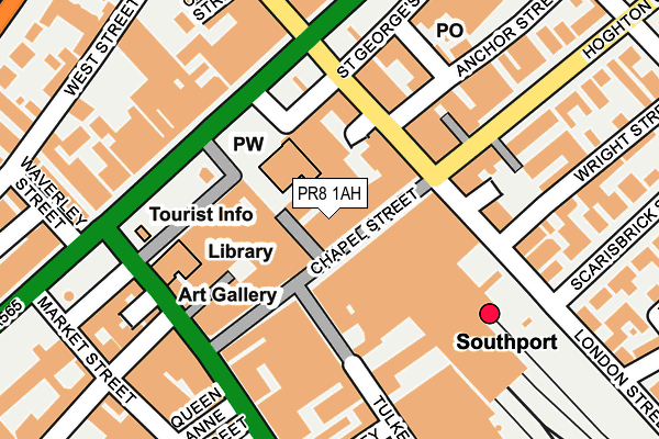 PR8 1AH map - OS OpenMap – Local (Ordnance Survey)