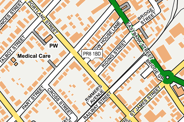 PR8 1BD map - OS OpenMap – Local (Ordnance Survey)