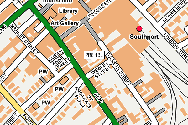 PR8 1BL map - OS OpenMap – Local (Ordnance Survey)