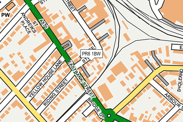 PR8 1BW map - OS OpenMap – Local (Ordnance Survey)