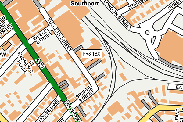 PR8 1BX map - OS OpenMap – Local (Ordnance Survey)