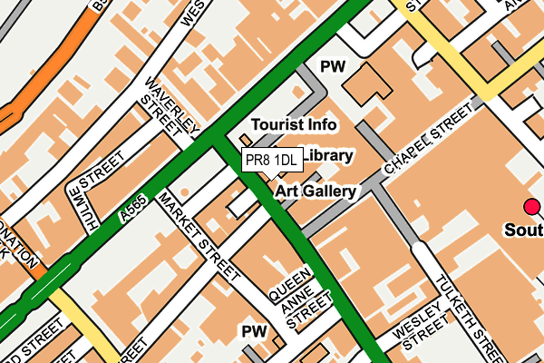 PR8 1DL map - OS OpenMap – Local (Ordnance Survey)