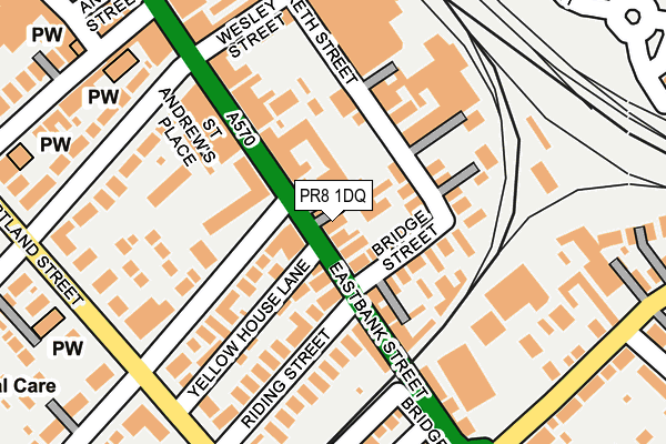 PR8 1DQ map - OS OpenMap – Local (Ordnance Survey)