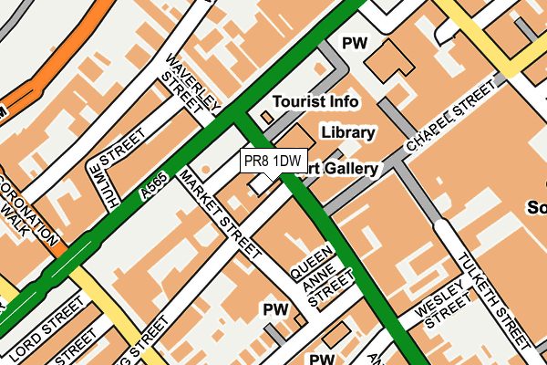 PR8 1DW map - OS OpenMap – Local (Ordnance Survey)