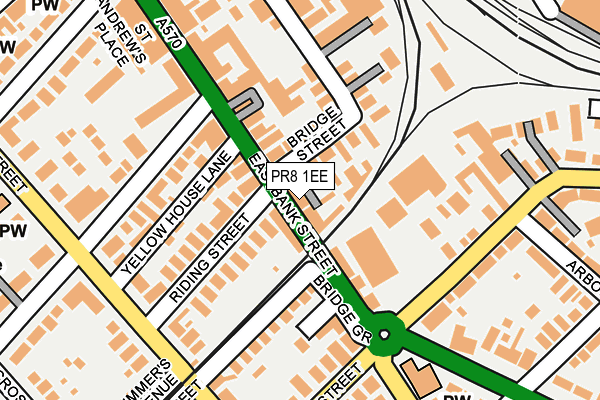 PR8 1EE map - OS OpenMap – Local (Ordnance Survey)