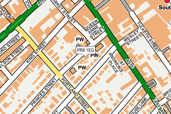 PR8 1EG map - OS OpenMap – Local (Ordnance Survey)