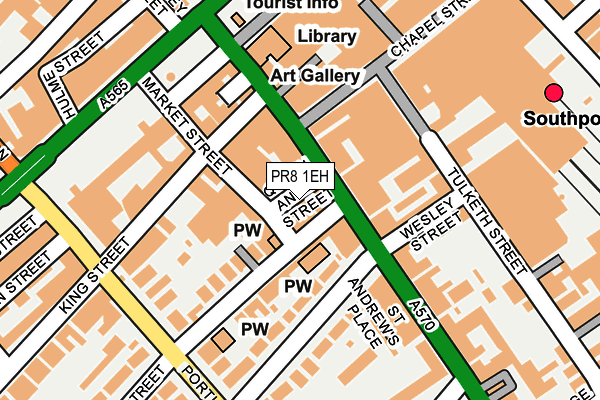 PR8 1EH map - OS OpenMap – Local (Ordnance Survey)
