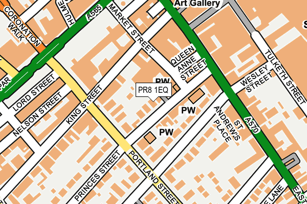 PR8 1EQ map - OS OpenMap – Local (Ordnance Survey)