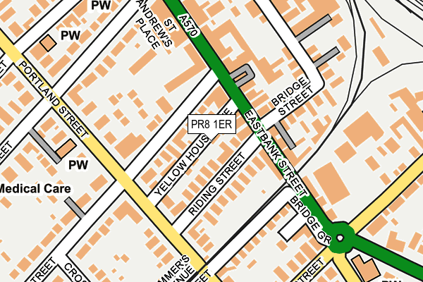 PR8 1ER map - OS OpenMap – Local (Ordnance Survey)