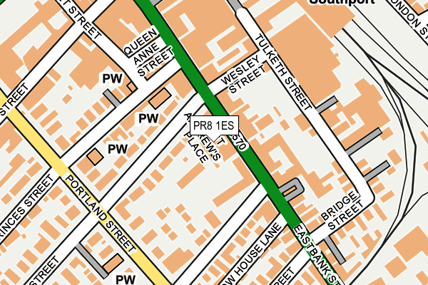 PR8 1ES map - OS OpenMap – Local (Ordnance Survey)