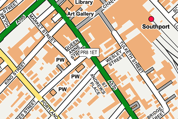 PR8 1ET map - OS OpenMap – Local (Ordnance Survey)
