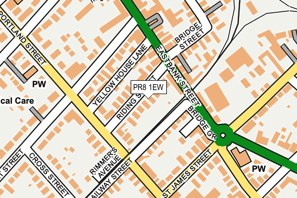 PR8 1EW map - OS OpenMap – Local (Ordnance Survey)