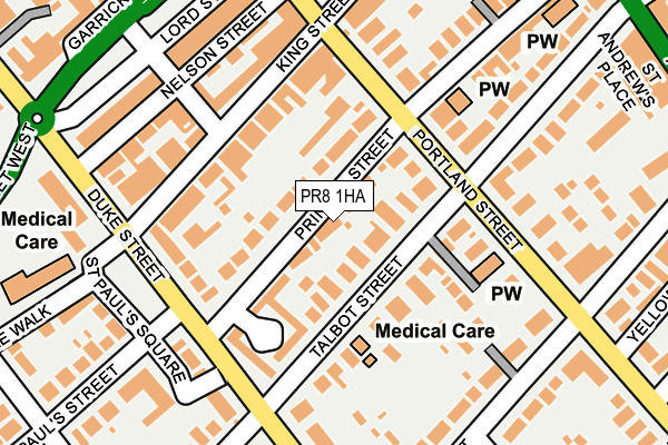 PR8 1HA map - OS OpenMap – Local (Ordnance Survey)
