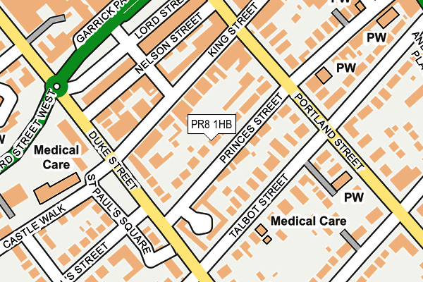 PR8 1HB map - OS OpenMap – Local (Ordnance Survey)