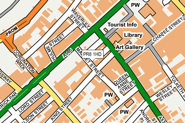 PR8 1HD map - OS OpenMap – Local (Ordnance Survey)