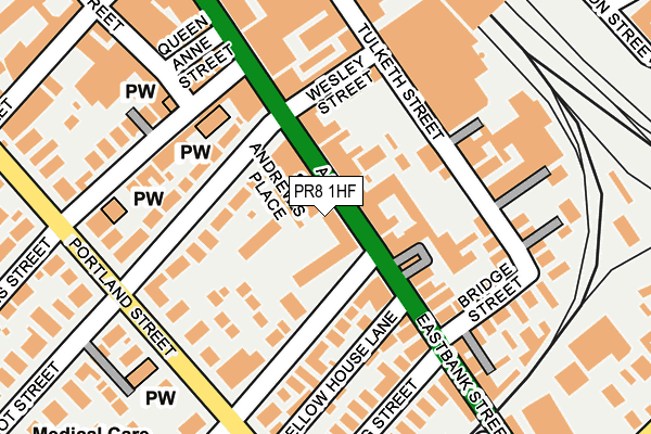 PR8 1HF map - OS OpenMap – Local (Ordnance Survey)