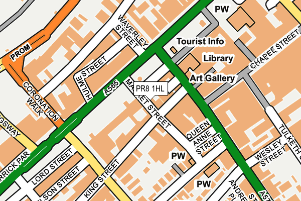 PR8 1HL map - OS OpenMap – Local (Ordnance Survey)
